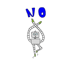 robot&a fat uncle sticker #2875542