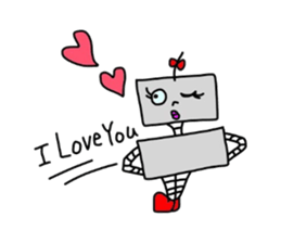 robot&a fat uncle sticker #2875550