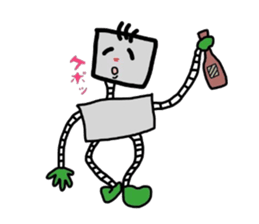 robot&a fat uncle sticker #2875557