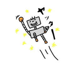 robot&a fat uncle sticker #2875564