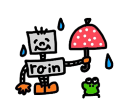 robot&a fat uncle sticker #2875566