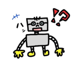 robot&a fat uncle sticker #2875567