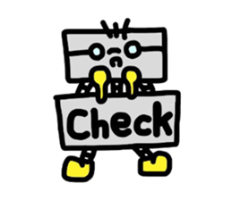 robot&a fat uncle sticker #2875568