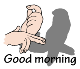 Hand shadow pictures sticker #2876532