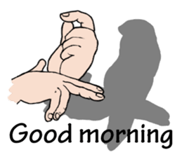 Hand shadow pictures sticker #2876532