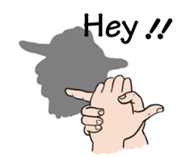 Hand shadow pictures sticker #2876535