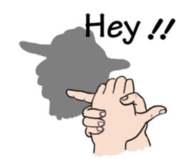 Hand shadow pictures sticker #2876535