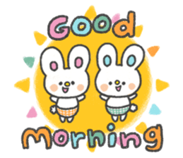 The twin bunnies sticker #2879811