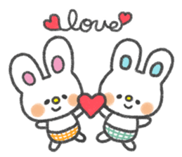 The twin bunnies sticker #2879812
