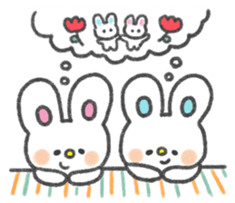 The twin bunnies sticker #2879813