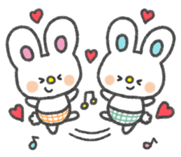 The twin bunnies sticker #2879815