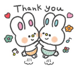 The twin bunnies sticker #2879824
