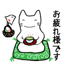 Cat of Japanese style and Chidori sticker #2882315