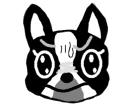Cute Bulldog and littlebit Beagle sticker #2882453