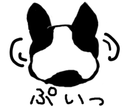 Cute Bulldog and littlebit Beagle sticker #2882454
