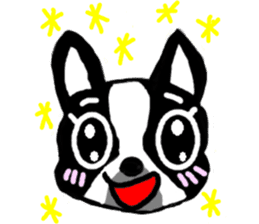 Cute Bulldog and littlebit Beagle sticker #2882455