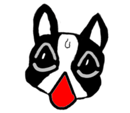 Cute Bulldog and littlebit Beagle sticker #2882456