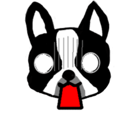 Cute Bulldog and littlebit Beagle sticker #2882461