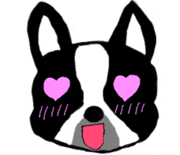 Cute Bulldog and littlebit Beagle sticker #2882476