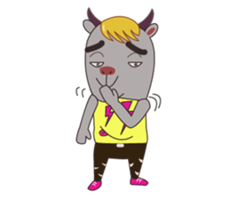 Buffalo Man in K-POP Style sticker #2882535