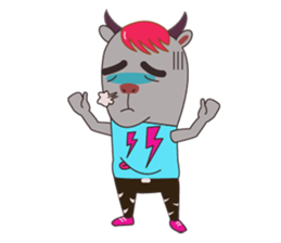 Buffalo Man in K-POP Style sticker #2882537