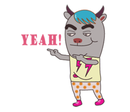 Buffalo Man in K-POP Style sticker #2882538