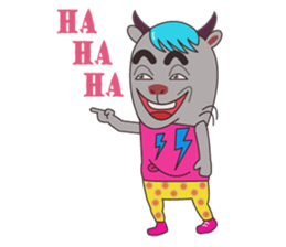 Buffalo Man in K-POP Style sticker #2882542