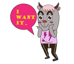 Buffalo Man in K-POP Style sticker #2882544