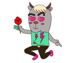 Buffalo Man in K-POP Style sticker #2882545