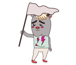 Buffalo Man in K-POP Style sticker #2882546