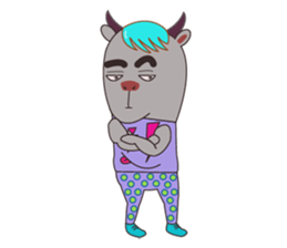 Buffalo Man in K-POP Style sticker #2882549