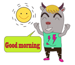 Buffalo Man in K-POP Style sticker #2882551