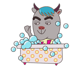 Buffalo Man in K-POP Style sticker #2882553