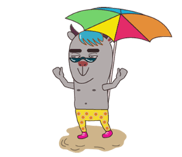 Buffalo Man in K-POP Style sticker #2882555