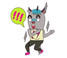 Buffalo Man in K-POP Style sticker #2882563