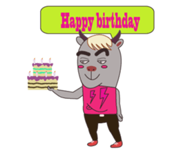 Buffalo Man in K-POP Style sticker #2882570