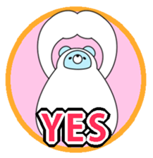 snow rabbit and snow bear sticker #2882895