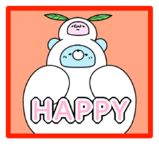 snow rabbit and snow bear sticker #2882901