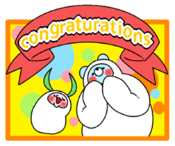 snow rabbit and snow bear sticker #2882921