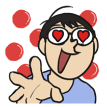 HAHA Glasses King sticker #2883939