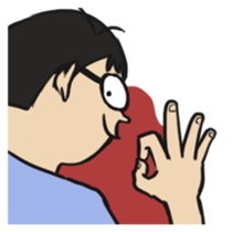 HAHA Glasses King sticker #2883946