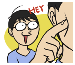 HAHA Glasses King sticker #2883960