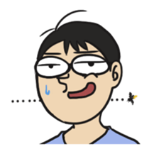 HAHA Glasses King sticker #2883961