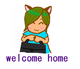 Cat witch Mimi English  version sticker #2884535