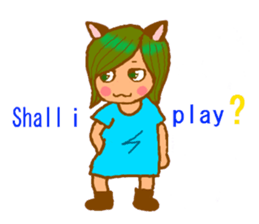 Cat witch Mimi English  version sticker #2884536