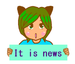 Cat witch Mimi English  version sticker #2884540