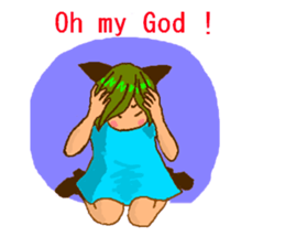 Cat witch Mimi English  version sticker #2884547