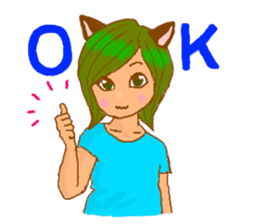 Cat witch Mimi English  version sticker #2884551