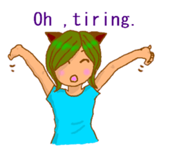 Cat witch Mimi English  version sticker #2884556