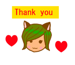 Cat witch Mimi English  version sticker #2884563